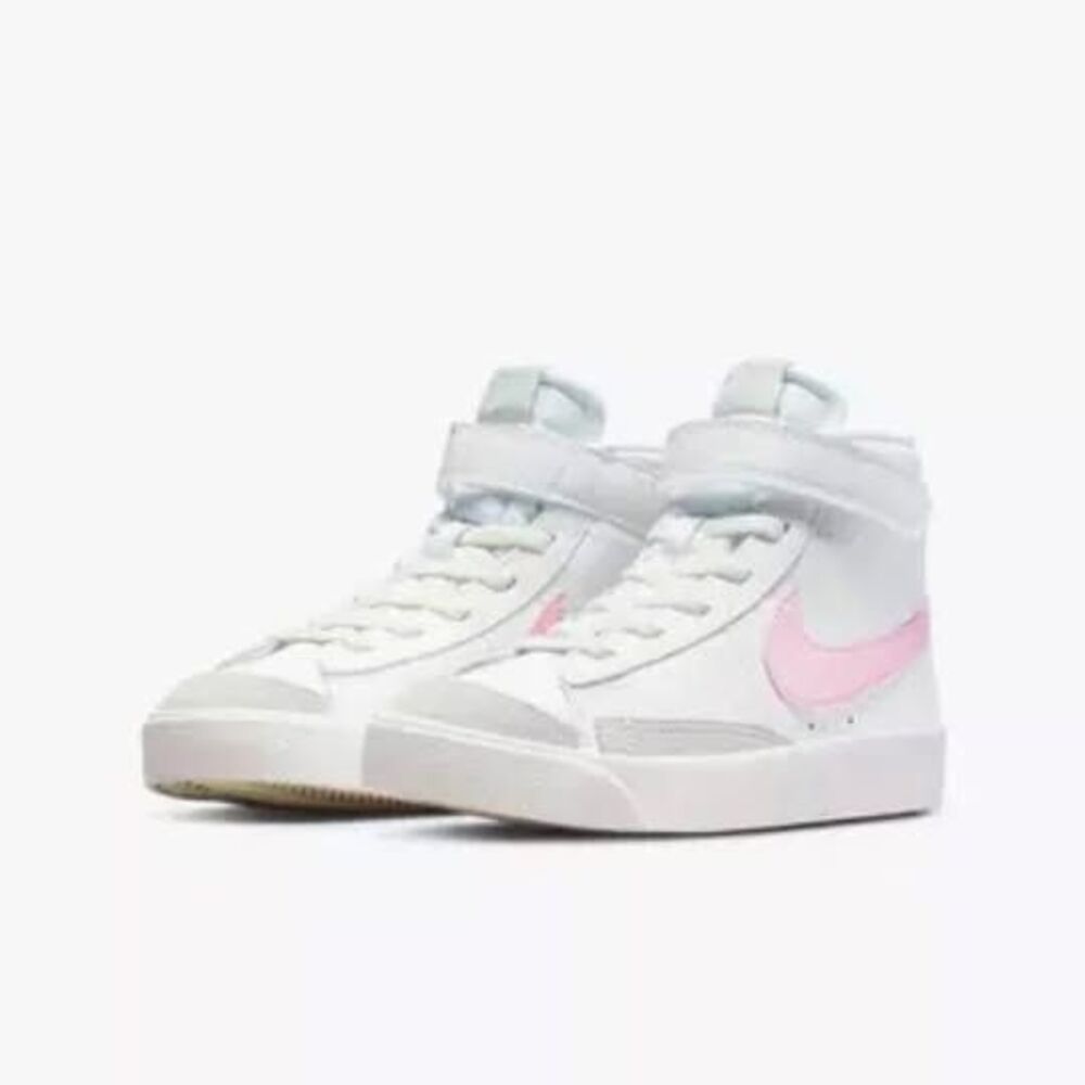 Nike Blazer Mid '77 "Summit White/Pink Foam" Preschool Girls' Shoe